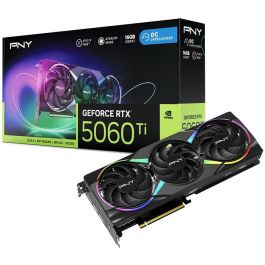 PNY PNY0751492795058 Tarjeta gráfica GeForce RTX 5060 Ti 16 GB ARGB Overclocked Triple Fan DLSS 4