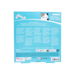 Wondee Lámpara Neón Squishmallow Fifi Zorra Rosa 22cm x 18cm x 2cm