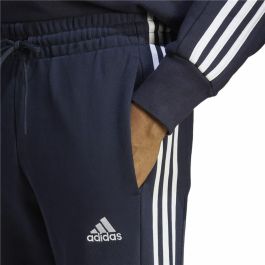 Pantalón Largo Deportivo Adidas M 3S Ft Tc Negro Azul oscuro Hombre