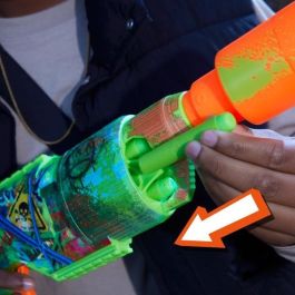 Nerf AAAOU09598 Taladro Zombi, Lanzador de Dardos con Cilindro Giratorio, a partir de 8 años