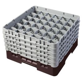 CAMBRO - 36S958-167 - Cesta de lavado 36 comp. 5 alturas - 7,2 cm Ø máx. - alt. máx. 25,8 cm - 50 x 50 x 30,8 cm - Castaño Precio: 107.49999975. SKU: B1HV3JM43F