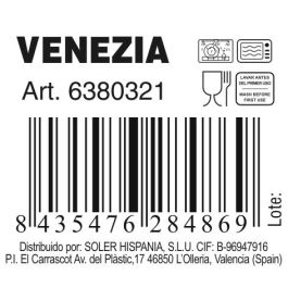 Plato de Vidrio Venezia Ø 21 x 2 cm - Inde (6 Unidades) Plato de Vidrio Venezia Ø 21 x 2 cm - Inde (6 Unidades)