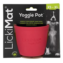 LickiMat Yoggie Pot Rosa para Perros de Todas las Razas - Comedero Lento, Distractor de Lamido y Enriquecimiento