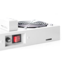 Digitus Unidad de Ventilación de Techo para Armario de Pared, 2 Ventiladores, Gris