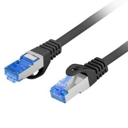 Lanberg Latiguillo de Red Cat.6A S/FTP 25cm Negro LSZH CCA AWG26 - Cable para 10 Gigabit Ethernet y entornos de alta interferencia