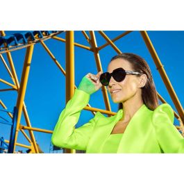 Hawkers RETRO ECO Paula Echevarría Gafas de Sol para Adultos Acetato ECO Negro Forma Redonda