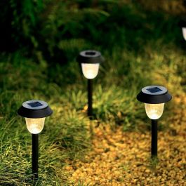 Set de estacas solares de jardín Aktive 6 Piezas Acero Inoxidable Plástico 10 x 38 x 10 cm (4 Unidades) Set de estacas solares de jardín Aktive 6 Piezas Acero Inoxidable Plástico 10 x 38 x 10 cm (4 Unidades)