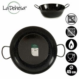 La Dehesa Sartén esmaltada negra con asas, 45 cm, acero esmaltado (Set de 3)