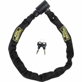 Burg Wachter AUC4003482390207 - Candado de Cadena para Bicicleta 580 90 Negro, Acero 6mm, Textil Alta Resistencia, 2 Llaves