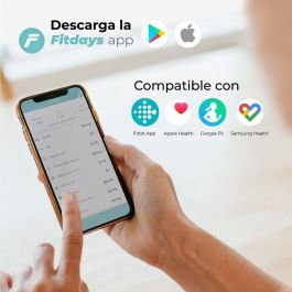 Edm Báscula de Baño Digital Inteligente Bluetooth Negra, Cuerpo Composición, Máximo 180 kg