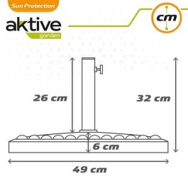 Color Baby Base Parasol Poliresina 14 kg Gris Tubo D38/48 49x32cm