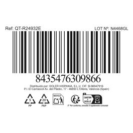 Inde Fiambrera Rectangular Hermética con Escurridor 1 L – 20.5 x 15.3 cm (6 Unidades)