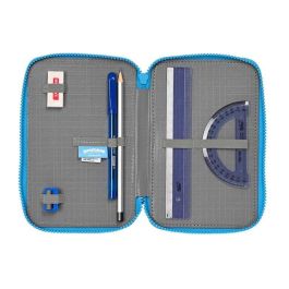 Plumier Triple SuperThings Rescue force 12.5 x 19.5 x 5.5 cm Azul (36 Piezas)