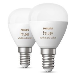 Philips White & Color Ambiance E14 Luster Tropf Doppelpack 470lm Bombilla Inteligente LED Blanca 2 Unidades Regulable