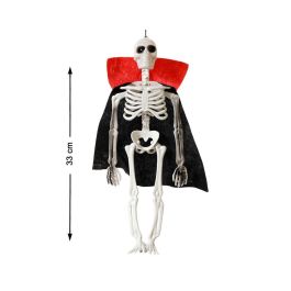Figura de Esqueleto Vampiro 33 cm con Capa y Colmillos, Decoración Temática Halloween Precio: 1.88999943. SKU: B1BE2A9MY2