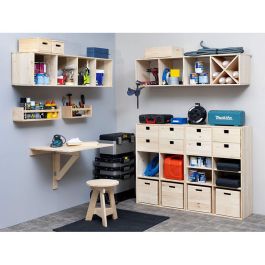 Astigarraga Mesa plegable de pared, madera ecológica 79x59x2cm, soporta hasta 60 kg
