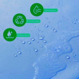 Exma Cortina de Baño Basic Azul Impermeable 180 x 180 cm