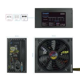 TooQ TQAPOLO-650SP Fuente de Alimentación ATX 650W con PFC Activo, Ventilador silencioso 140mm, Crossfire SLI
