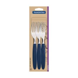 Tramontina Tenedor de Mesa Ipanema Azul Acero Inoxidable Polipropileno 19,1 cm 3 Piezas
