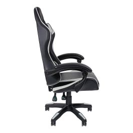 Silla gaming ergonómica negra y blanca