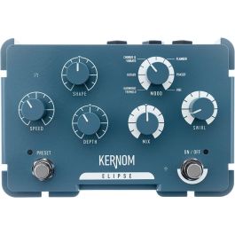 Kernom Pedal de Modulación Elipse: Multiefecto con Trémolo, Vibrato, Chorus, Flanger, Phaser y Univibe para Guitarra