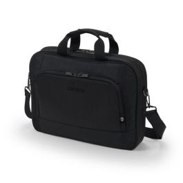 Dicota Maletín Eco Top Traveller BASE Portátil 13-14.1", Poliéster rPET Reciclado Negro, Acolchado HDF, Múltiples Bolsillos
