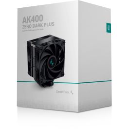 DeepCool AK400 ZERO DARK PLUS Refrigerador de aire para CPU, 12cm, 500-1650 RPM, Negro, Sockets AM4/AM5/LGA1700