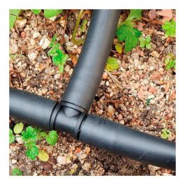 Blue Bird-Altadex Derivación en "T" ø16 mm para Tubería, Polipropileno Anti UV, Negro, 10 Unidades