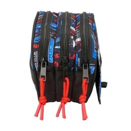 Safta Bolso Escolar Portatodo Grande Triple Hot Wheels, Estuche con Tres Cremalleras y Dimensiones 100x215x80 mm Safta Bolso Escolar Portatodo Grande Triple Hot Wheels, Estuche con Tres Cremalleras y Dimensiones 100x215x80 mm
