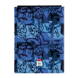 Carpeta de anillas El Niño Roller Azul Negro A4 26 x 33.5 x 2.5 cm