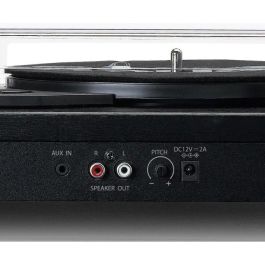 Lenco LS-101BK Tocadiscos de Tracción por Correa Negro con Bluetooth, Preamplificador Phono Integrado y Altavoces 20W