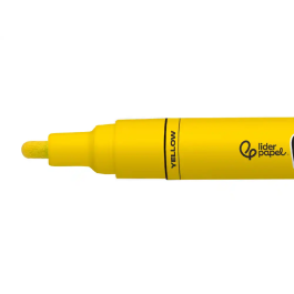 Liderpapel Rotulador Acrylic Base Agua Todo Tipo de Superficie Punta Redonda 3 mm Amarillo