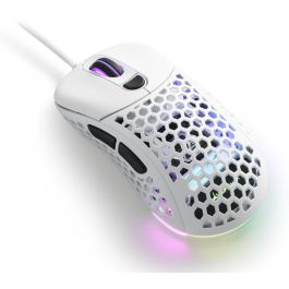 Sharkoon Ratón Light 200 Gaming, Óptico, 16000 DPI, USB Tipo A, 6 Botones Programables, Blanco