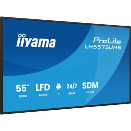 IIYAMA LH5575UHS-B2AG Pantalla plana 55" 4K Ultra HD LCD IPS 3xHDMI DP 2xUSB Wifi Android 11 para señalización digital 24/7