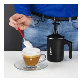 Bialetti Espumador de Leche Manual Tutto Crema 00AGR394 Negro Aluminio 8cm