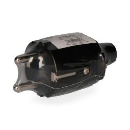 Edm Clavija de Goma 10/16A 250V IP44 4.8mm Negra T/TL Retractilada