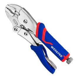 Workpro Alicates de Presión Curvos Pro cr-v 180 mm con Mordaza de Acero Cromo-Vanadio, Bloqueo y Liberación Rápida Workpro Alicates de Presión Curvos Pro cr-v 180 mm con Mordaza de Acero Cromo-Vanadio, Bloqueo y Liberación Rápida Precio: 8.49999953. SKU: B1HPHNNZVW