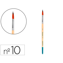 Liderpapel Pincel para Pintura Acrílica y Acuarela Nº 10 Punta Redonda Pelo Sintético Certificado FSC Precio: 38.6837. SKU: B17XMGWJSP