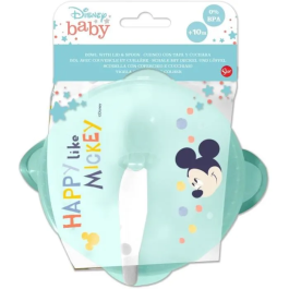 Thermobaby Bol Hermético con Ventosa y Cuchara Mickey +10 Meses