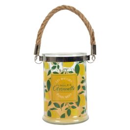 Home Deco Factory Vela Citronela con Asa de Cuerda, Recipiente Vidrio 220g