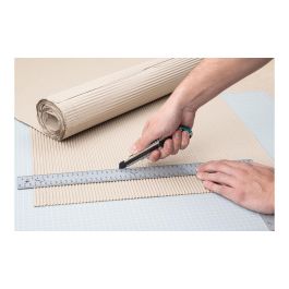 Wolfcraft Cúter de cuchillas separables metálico de 18mm con cuchilla negra profi-sharp, referencia 4306000