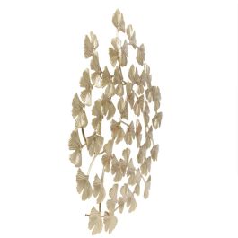 Home Deco Factory Mural Flores Metálico Ginkgo Mirage Decoración Pared d.48 cm