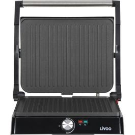 Livoo DOC223 Parrilla Eléctrica para Carnes y Paninis, 2200W, Doble Placa Antiadherente 29x23 cm, Luces Indicadoras