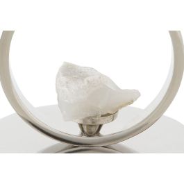 DKD Home Decor Jarrón Champan de Cristal y Aluminio Desmontable, 44 cm de Altura, 15x15 cm