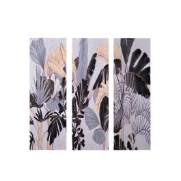 Cuadro Palmera Negra Oleo Lienzo Surtidos Giftdecor 40X120CM (3 Unidades) Precio: 53.49999996. SKU: B1ADQZD574