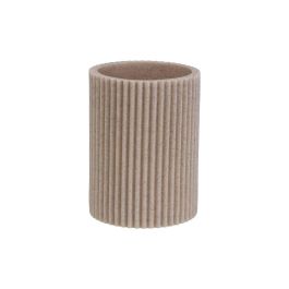 Portacepillos de Dientes Versa Beige Resina 6,9 x 10,2 x 6,9 cm
