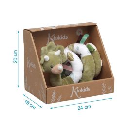 KioKids - Peluche Juguete Espiral Dinosaurio Verde para Bebé +0 Meses, para Cuna, Silla de Paseo y Colección, Material Polyester, Lavable 30°