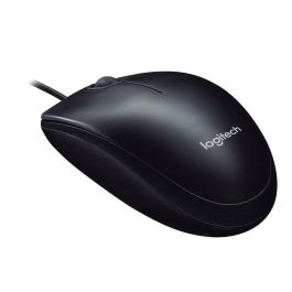 Logitech M90 Ratón Óptico USB con Cable Negro, 1000 dpi, Ergonómico, Control Preciso para Ordenador