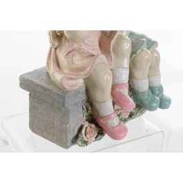 Figura Shabby DKD Home Decor Azul Rosa 17.5 x 34.5 x 27 cm Figura Shabby DKD Home Decor Azul Rosa 17.5 x 34.5 x 27 cm