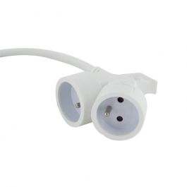 HO5VVF 3G1.5 5M Prolonderer Dual Head White (FR) HO5VVF 3G1.5 5M Prolonderer Dual Head White (FR)